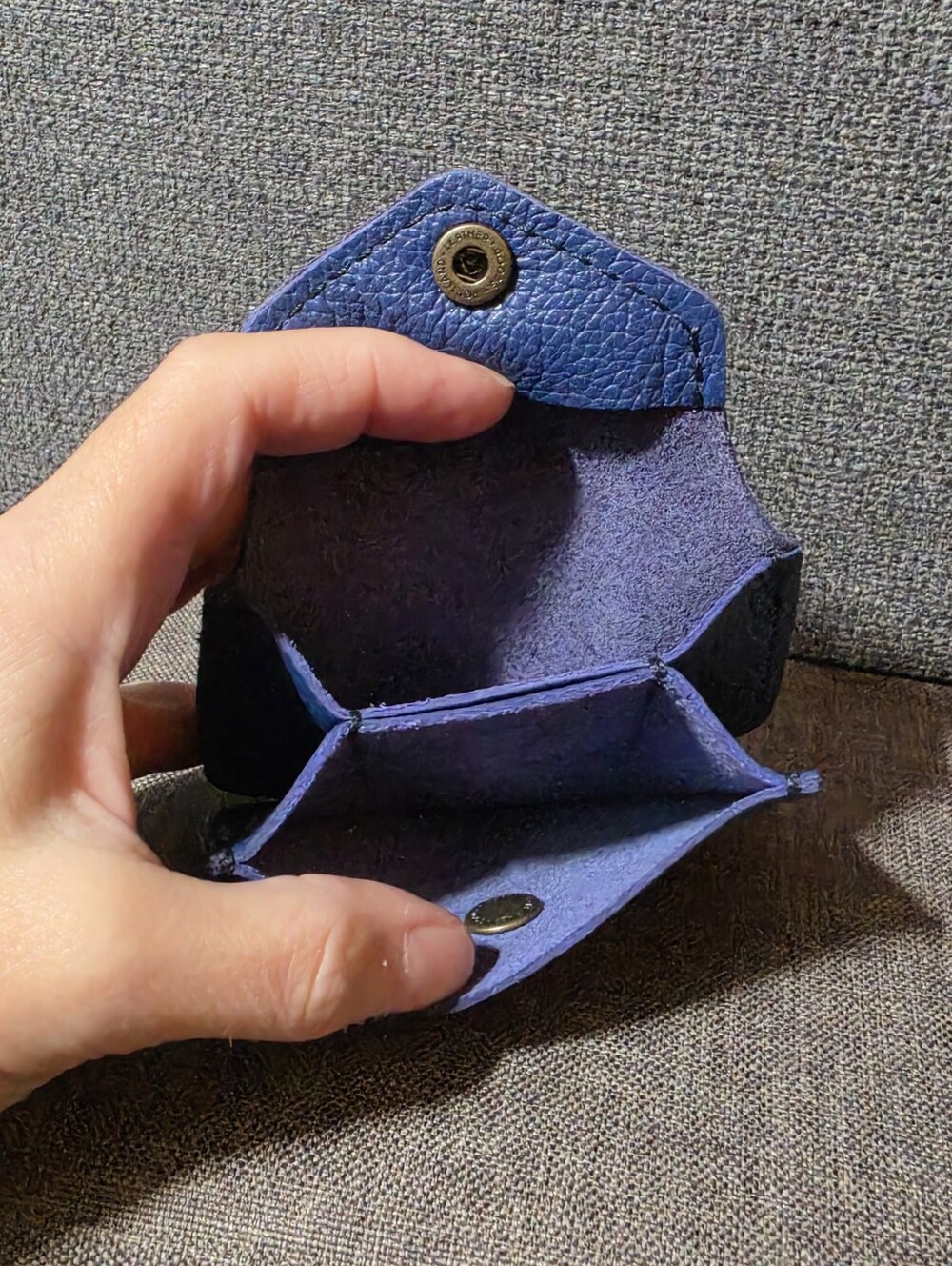 Portland Leather Goods Molino Blue Lovebug Wallet - Picture 3 of 3